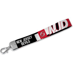 Rico Industries NHL NHL Hockey New Jersey Devils Standard Wrist Lanyard Cute Wrist Strap Atslēgu piekariņš sievietēm Vīriešiem Auto atslēgas ID kartes Kartes Kartes maku