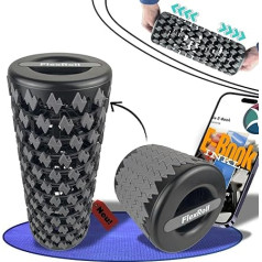FlexRoll Izvelkams 2-in-1 Fascia Roller mugurkaula un visa ķermeņa [13-35 cm garums] Jogas Roller Masāžas Roller Masāžas Roller Back Roll Backroll Medium Firm muguras kājām kakla augšstilbiem gurnu... Grey/Black