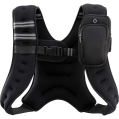 ZELUS svērta veste 20lbs / 16lbs / 12lbs / 8lbs / 6lbs / 4lbs Svara veste ar atstarojošu svītru treniņiem, spēka treniņiem, skriešanai, fitnesam, muskuļu veidošanai, svara zudumam, svaru celšanai
