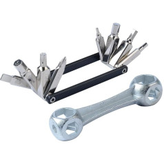 Nainsect velosipēdu instrumentu komplekts, 8 in 1 mini velosipēdu multi instrumentu komplekts, kalnu velosipēdu remonta instrumentu komplekts ar velosipēda kaulu atslēgu, 6-15 mm velosipēdu uzgriežņu atslēgu, pārnēsājams ceļošanai, avārijas