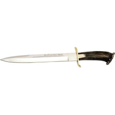 MUELA Alcaraz ALCARAZ-26S medību nazis, svars 400 g, brieža raga un misiņa rokturis, 26 cm MOVA asmens + daudzfunkcionāla dāvanu karte