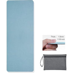 Hivexagon Yoga Mat Foldable 1,5 mm biezs neslīdošs ceļojumu jogas paklājiņš, kas absorbē sviedrus, mīksts, viegls, viegls treniņu paklājs jogas pilates un fitnesa vingrinājumiem
