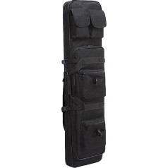 MJZYP Long Gun Bag / Case, dubultā ieroču soma ar neilona materiālu, fiksēta pamatne, liela ietilpība, ūdensnecaurlaidīgs audums, airsoft futrālis kāpšanai, makšķerēšanai, kempingam, medībām
