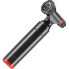 CO2 velosipēdu riepu pumpētājs, velosipēdu gaisa sūknis ar manometru - daudzfunkcionāls velosipēdu rokas sūknis, velosipēdu riepu sūknis - jaudīgs velosipēdu riepu gaisa sūknis, velosipēdu riepu pumpētājs kalnu un ceļa velosipēdiem