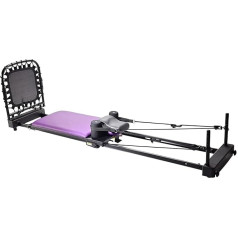 DGOINGPI Pilates Reformer 379 - Pilates Reformer treniņu mašīna mājas sporta zālei - Cardio Fitness Rebounder - līdz 300 mārciņu svara ietilpība vēdera vingrošanas dēlis