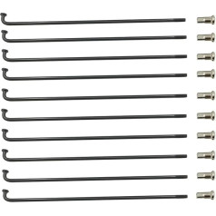 MVAOHGN E-Bike Spokes 13 g Diametrs 2,26 mm Melna krāsa J Bend Elektrisko velosipēdu motociklu spokes Garums 30-310 mm diapazonā