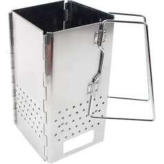 PXDOHQAW Kempinga kokogles, saliekama mugursoma vējstikla plīts ar uzglabāšanas maisiņu kempingam, medībām, āra ēdienu gatavošanai