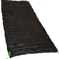 LOWLAND OUTDOOR 0 Ultra Compact Blanket pūkains guļammaiss, melns, 210 x 80 cm