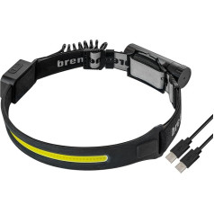 Brennenstuhl LuxPremium akumulatora LED lukturis ar sensoru SL 500 A/uzlādējams lukturis ar sensoru (USB C lukturis ar sarkanu gaismu, IP44, COB LED, 500 lm, Max. 22 stundu ilgs apgaismojuma laiks, baterija 18650