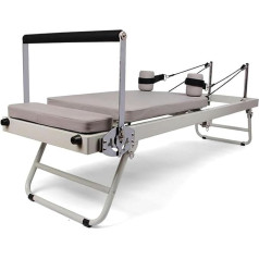 Salokāma Pilates Reformer mašīna mājas un sporta zāles apmācībai, pārnēsājama Pilates vingrošanas iekārta mājas lietošanai