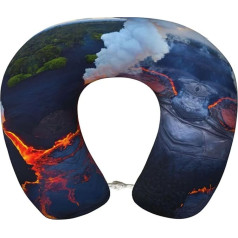 AKDODK Kilauea Volcano Print kakla spilvens Travel Memory Foam Travel Pillow Portable Airplane Accessories