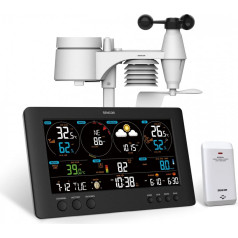 Profesionāla wifi meteoroloģiskā stacija sws 12500 lcd 21,4 cm augsta krāsaina