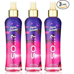 Tātad...? Summer Escapes Ibiza Dreams smaržīgā ķermeņa migla sievietēm, ķermeņa aerosols sievietēm, 200 ml (3 iepakojumos)