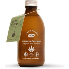 4peopleoplewhocare Aloe Vera Gel Organic - 99,6%, vegāns, želeja pēc sauļošanās, sejas, matu un ķermeņa kopšanai, sertificēta dabiskā kosmētika (250 ml)