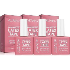 P-Beauty 3 x kutikulu aizsardzība 15 ml - Latex Peel Off Liquid Tape for Perfect Manicure | Ātri žūstoša šķidrā lente | Aizsardzība pret nagu lakas iedarbību | Ādas aizsardzība nagu mākslas dizainam |