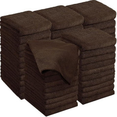 36 iepakojumi necaurspīdīgi dvieļi Mikrošķiedras absorbējoši salona dvieļi balinātāju salona dvieļi sporta zālei, vannai, spa, skūšanai, šampūnam, matu žāvēšanai mājās, 16 x 28 collas (kafija)