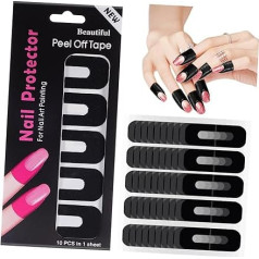 Beatifufu 100 loksnes Nail Art Anti Spill Uzlīmes Nagu piederumi Manikīra piederumi Nagu aizsardzība krāsošanai Nagu gēla nagu lakas piederumi Nagu lakas aizsardzība pirkstiem