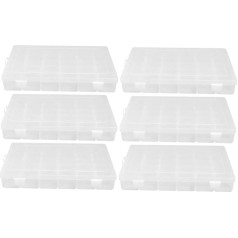 LIFKOME 2 Sätze Mit 36 gittern Übersichtlicher Organizer Schmuckaufbewahrungsorganisator Maniküre-zubehör Nagelschmuck-organizer Nagelzubehör Pp Transparent 3 Stück * 2