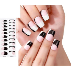 KAHDGSS Nagelfolien aus Gel, halbgehärtet, mit weichem, glänzendem Gel-Finish, langanhaltende Nagelfolien, Salon-Qualität, 20 Stück
