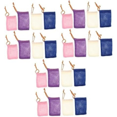 Healeved 24 Stk Seifen Beutel Schaum Netz Halter Für Seifengitter Seifenbeutel Mit Kordelzug Strapazierfähiger Seifenbeutel Mesh-aufbewahrungstasche Schaumseife Mesh-seifenbeutel Nylon