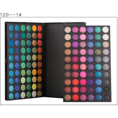 120 krāsu Pro 5 mākslas modes acu ēnu palete ar mirdzošām acu ēnām (120-01)