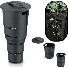 Kompostētājs Pazemes dārzs 11 L Antracīta plastmasas H 53 cm Modulārā komposta tvertne Bio tvertne