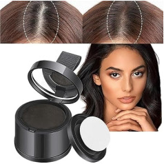 Waverloo Magic Root Cover Up Hairline Touch Up pulveris, matu līnijas uzlabošanas pulveris, matu līnijas pārklājuma pūderis vīriešiem un sievietēm (melns)