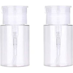 LASSUM 2gab 100ml plastmasas sūkņa dozators Tukša pudele Push Down nagu lakas noņemšanas sūkņa pudeles dozators ar Flip vāku