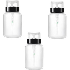 3 gab Nail Polish Remover Push Down pudele Nail Art Tool Pump Nail Remover pudele Nail Cleaner pudele nagu tīrīšanas līdzekļa noņemšanai nagu lakas grima noņemšanai