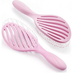 MR.GREEN neilona matu suka matu ieveidošanai matu ieveidošanai matu sukas matu sukas galvas ādas masāžas ķemme Quick Dry Detangling Tool mitriem un sausiem cirtainiem matiem (rozā)
