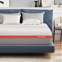 Sweetnight Matracis 90 x 200 cm Auksto putu matracis Memory Foam Ergonomisks 7 zonu elpojošs matracis Augstums 18 cm Cietība H3 Oeko-Tex sertificēts (90 x 200 x 18 cm)