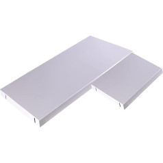 Composad Skapja plauktu pāris, koka, pelēks, (DxAxP) 96,40 x 1,80 x 94,70 cm