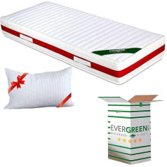 Evergreenweb Materassi & Beds EVERGREENWEB Ortopēdiskais atmiņas putu matracis 80 x 200 cm 22 augstums + 1 spilvens no atmiņas putām bez pārslām, auksto putu matracis ar masāžas efektu, noņemams, mazgājams pārvalks Sleepy Memory