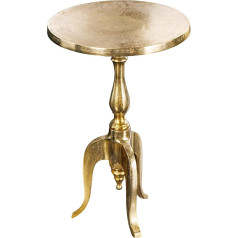 Riess Ambiente riess-ambiente.de Savoy Baroque sānu galds 55 cm zelta metāla statīvs apaļš Vintage