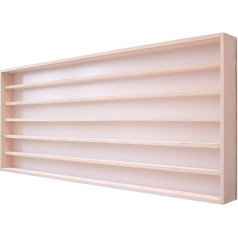 Alsino H0 V-130.6A Vitrīna Sienas plaukts Koka plaukts Piekaramais vitrīnas skapis 130 x 58 x 8,5-6 nodalījumi ar rievām un akrila stikla paneļiem