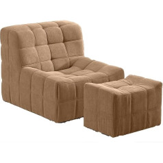 Generic Krēsls, atpūtas dīvāns, stūra dīvāns pieaugušajiem, tatami dīvāns, stūra krēsls dīvāns viesistabai, guļamistabai, atpūtas istabai, birojam, Black-1 (Khaki 2)