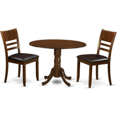East West Furniture DLLY3-ESP-LC 3 gab. komplekti Espresso krāsā