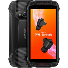 Armor 15 4g 6/128gb ip69k viedtālrunis ar iebūvētām austiņām melns