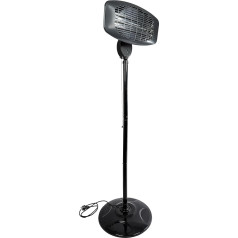 Güde GIH 2000 infrasarkanais autostāvvietas sildītājs (2000 W sildīšanas jauda, 3 siltuma iestatījumi (650/1035/2000 W), 15 m³ maks. Telpas sildīšanas jauda, kvarca sildelementi, liela pamatne, aizsardzība pret sasvēršanos un izturīgs metāl
