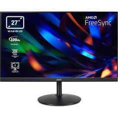 Acer CBA272H 27 collu (69 cm ekrāns) Full HD, 100 Hz HDMI, 75 Hz VGA, 4 ms (GTG), HDMI 1.4, VGA, regulējams augstums, grozāms, FreeSync, melns