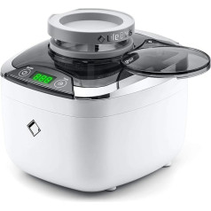 LifeBasis Ultraskaņas tīrīšanas ierīce Juvelierizstrādājumu tīrīšanas ierīce 870 ml Profesionāla 55 W ultraskaņas vanna ar 500 ml kausu un vāku 5 laika iestatījumi briļļu gredzeniem Ūdensizturīgi pulksteņi Zobu protēžu birstes