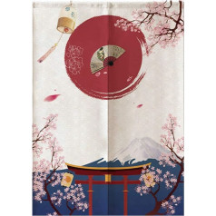 Japāņu Noren Door Way aizkars, japāņu stils Door Half aizkars Virtuves veikals Restorāns Dekoratīvie aizkari 85 x 120 cm