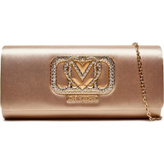 Love Moschino Sieviešu šampanieša krāsas plecu somiņa, šampanieša krāsas