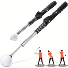 Orizizhic Golf Swing Trainer, Teleskopische Golfschwung-Trainingshilfe, Golf Grip Trainer Korrektive Gesten-Trainingshilfe für Outdoor Indoor Praxis für Anfänger Rhythmische Griffübungen Clubs