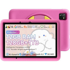 Blackview TabA6Kids bērnu planšetdators Android 14, 12GB RAM + 128GB ROM (1TB TF) Octa Core planšetdators bērniem, 10 collu HD 1280 x 800, Widevine L1, 5100mAh, Dual Camera 5MP + 8MP, bērniem draudzīgs apvalks,