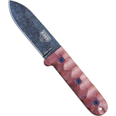 ESEE, Camp Lore PR-4 Brīvdabas nazis Melna oksīda asmens 10,5 cm šķēpa asmens Micarta medību nazis ar pilno šķautni, ar jostas makstu