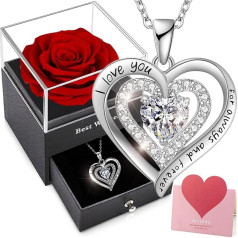 Echte Rose, konserviert, ewig, handgefertigt, Rose, romantische Blumen, Geschenkbox für sie, Muttertag, Valentinstag, Weihnachten, Ehe, Frauen, Braut, Verlobung, Ehefrau, Großmutter, Jahrestag,