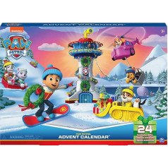 2021 Paw Patrol Adventes kalendārs ar 24 ekskluzīvām rotaļlietu figūriņām un aksesuāriem, no 3 gadiem
