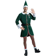 EraSpooky Vīriešu Santa Elf kostīmi Pieaugušo Santa Suit kostīms kostīms apģērbs