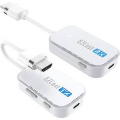 EZCAST kabatas bezvadu HDMI raidītājs un uztvērējs video/ audio straumēšanas dublēšanai no datora, klēpjdatora, projektora (HDMI raidītājs un HDMI uztvērējs)